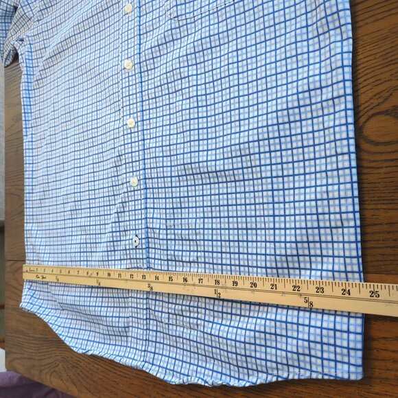 Cinch WRX Mens Blue White Work Size Large Shirt Plaid Button Down - Picture 14 of 16